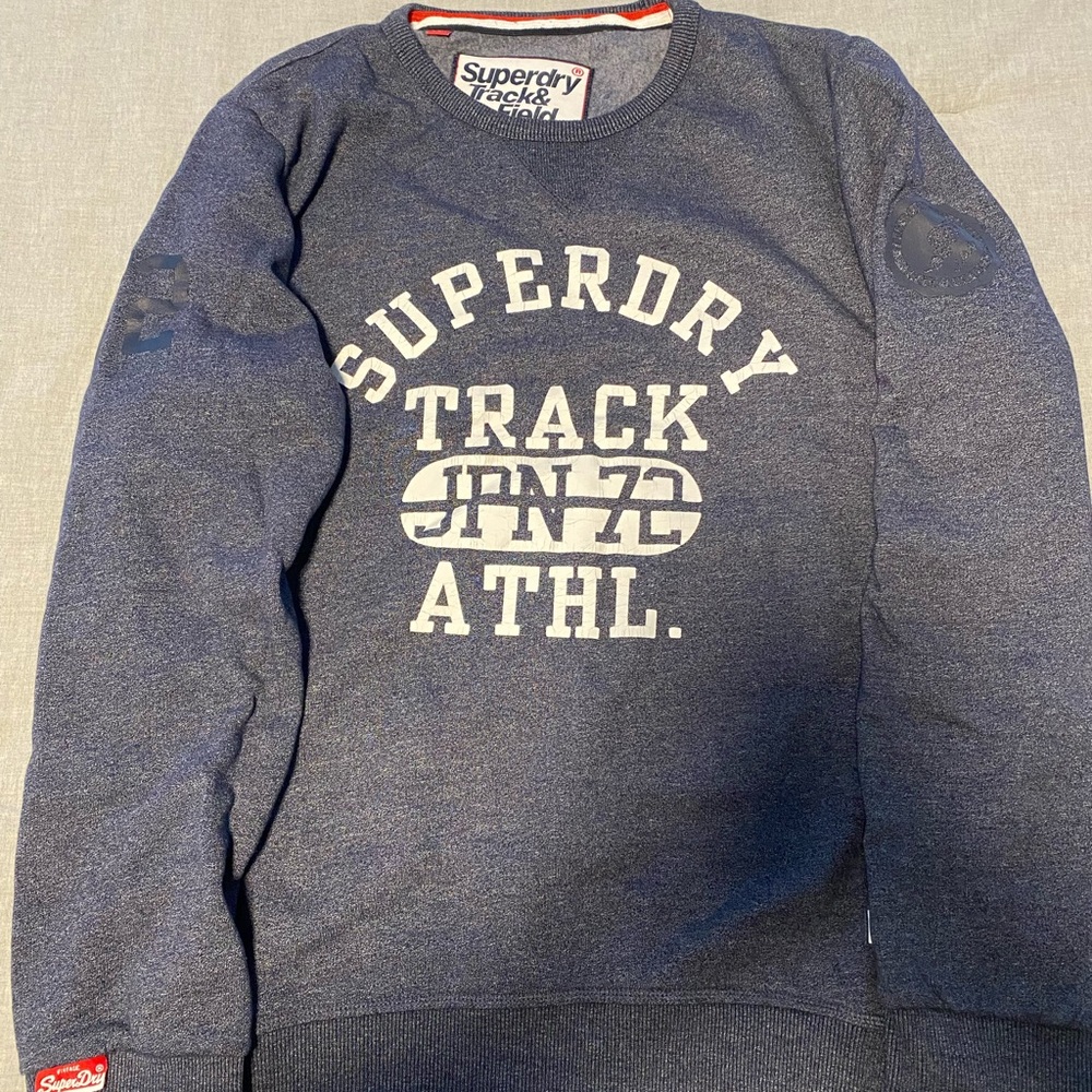 Superdry Gray and Red Track & Field Sweatshirt